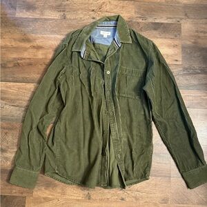 Sun + Stone Olive Corduroy Shirt